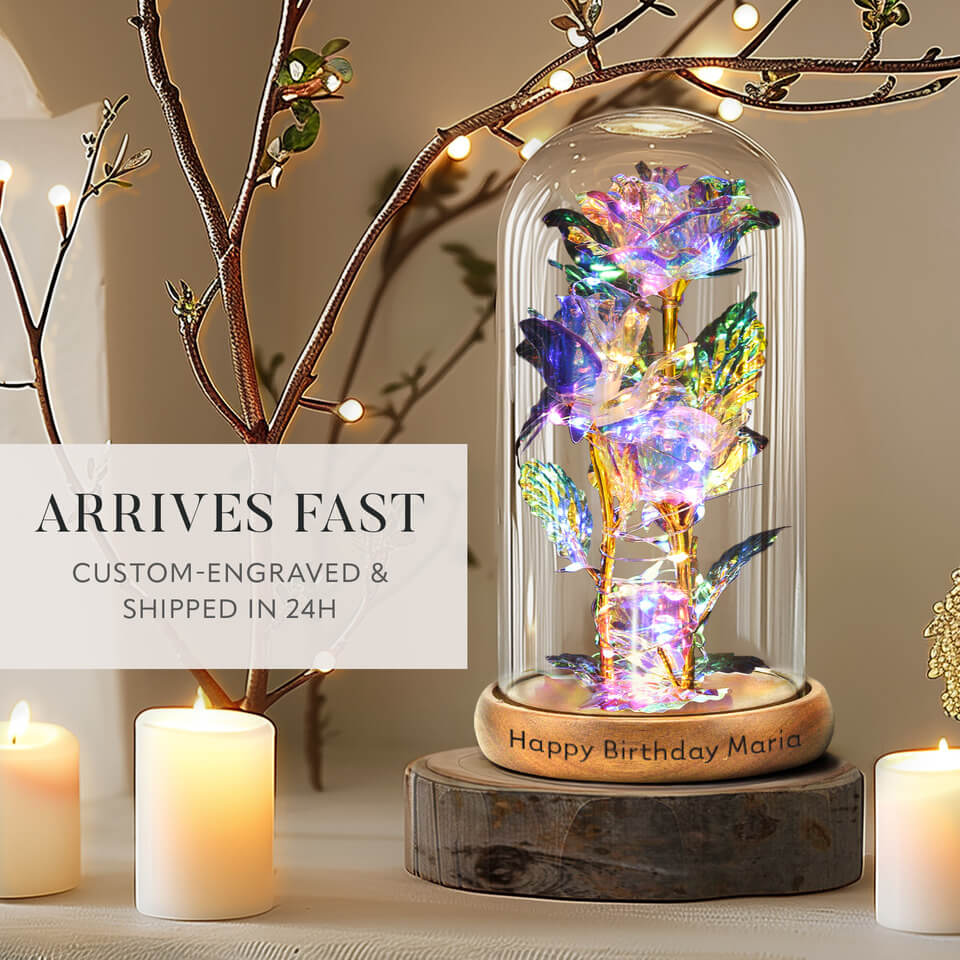 Personalized Galaxy Rose – 3 Roses
