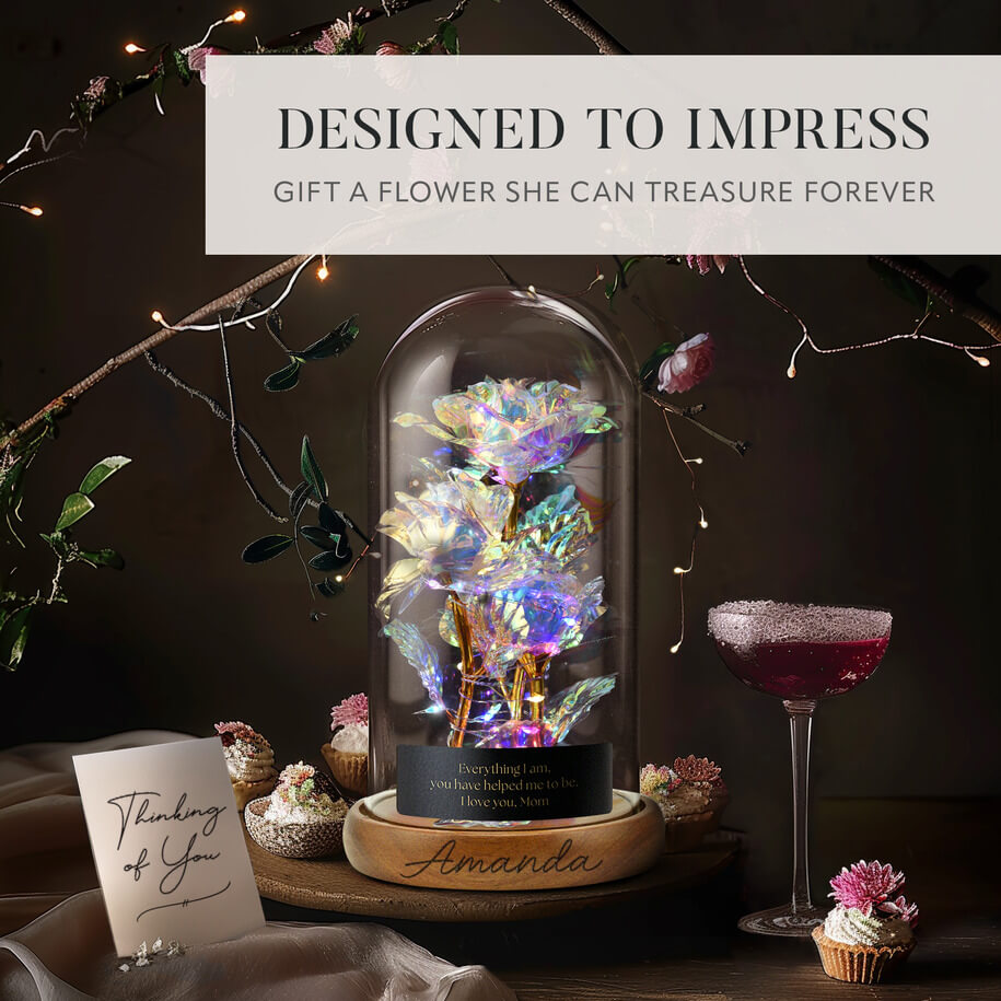 Personalized Galaxy Rose – 3 Roses
