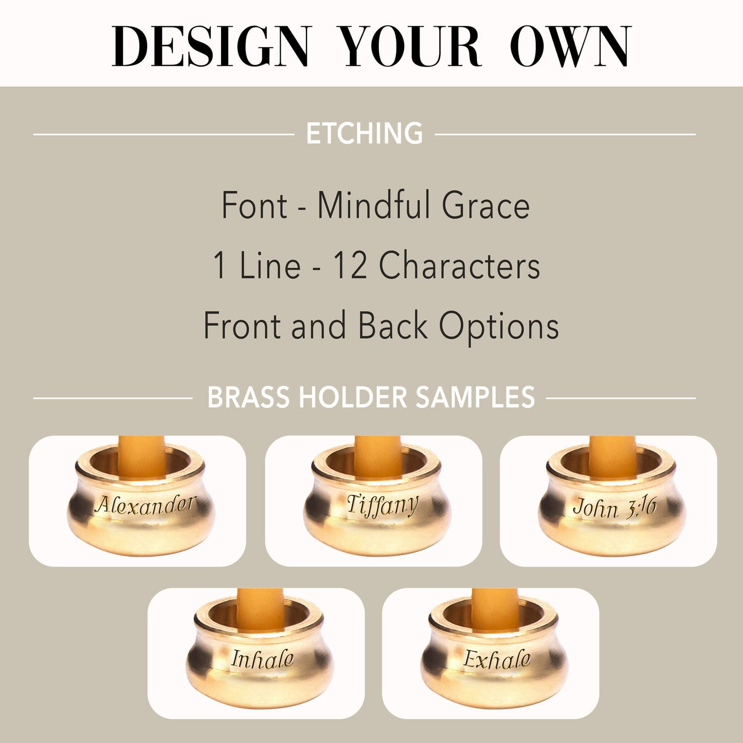Personalized Mediation Candle Set